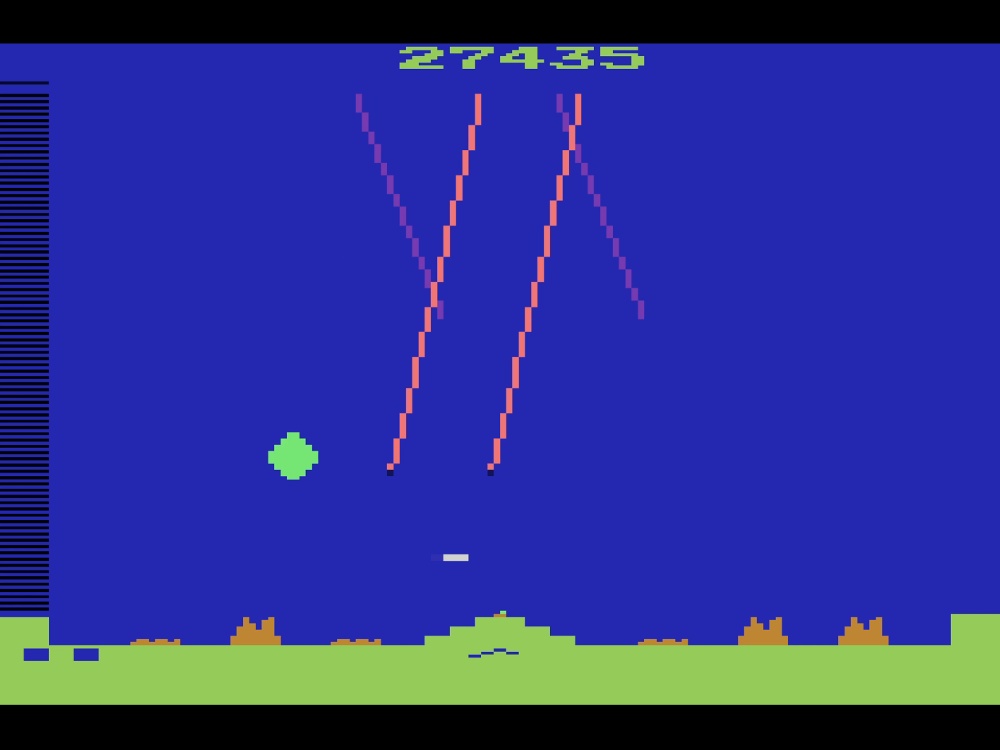 Gameplay of Missile Command for Atari 2600